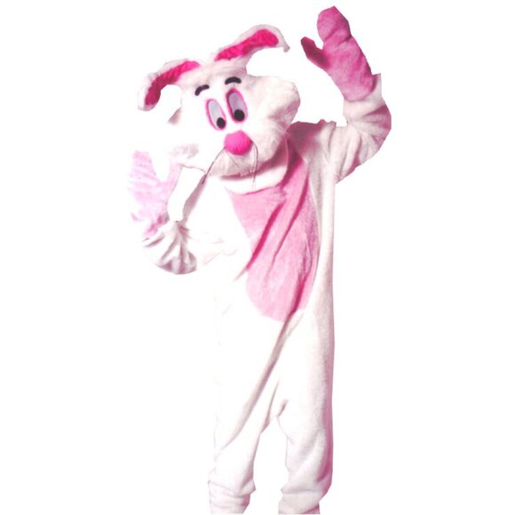 Pink Easter Bunny Fur Suit Costume - Picture 1 of 5